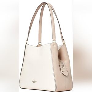 Kate Spade bag Leila Color block shoulder bag Beige/tan handbag matching wallet